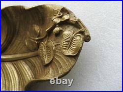 Ancien Vide Poche Bronze French Art Nouveau Tray Empty Pocket In Bronze