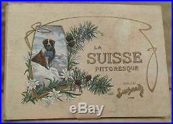 Ancien album suchard vignette photo sur la Suisse pitoresque, art nouveau 1903