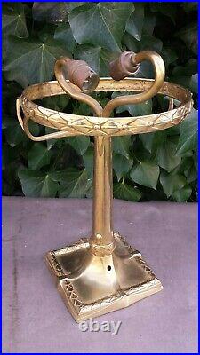 Ancien beau pied de lampe de table ART NOUVEAU en bronze à compléter restaurer