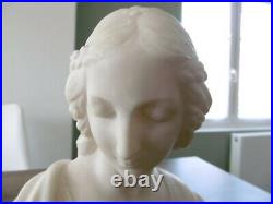 Ancien buste en albâtre signé Giuseppe Gambogi art nouveau