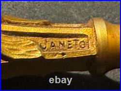 Ancien cachet bronze & tampon ART NOUVEAU JANETO dans sa boite d'origine Ancien cachet bronze & tampon ART NOUVEAU JANETO dans sa boite d'origine