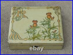 Ancien coffret nécessaire toilette chaussures DUPONT art nouveau chardon peint