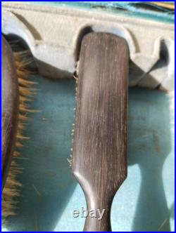 Ancien coffret nécessaire toilette chaussures DUPONT art nouveau chardon peint