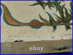 Ancien coffret nécessaire toilette chaussures DUPONT art nouveau chardon peint