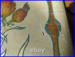 Ancien coffret nécessaire toilette chaussures DUPONT art nouveau chardon peint