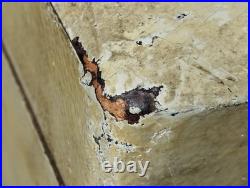 Ancien coffret nécessaire toilette chaussures DUPONT art nouveau chardon peint