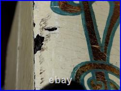 Ancien coffret nécessaire toilette chaussures DUPONT art nouveau chardon peint