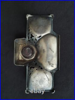 Ancien encrier art nouveau WMF en étain