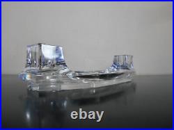 Ancien encrier double cristal Baccarat Art Nouveau Déco Moderniste design Adnet