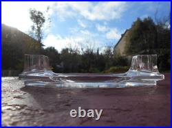 Ancien encrier double cristal Baccarat Art Nouveau Déco Moderniste design Adnet