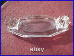 Ancien encrier double cristal Baccarat Art Nouveau Déco Moderniste design Adnet