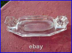 Ancien encrier double cristal Baccarat Art Nouveau Déco Moderniste design Adnet