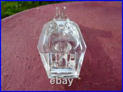 Ancien encrier double cristal Baccarat Art Nouveau Déco Moderniste design Adnet