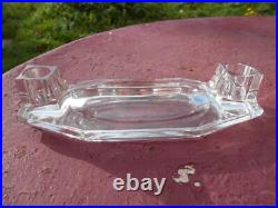 Ancien encrier double cristal Baccarat Art Nouveau Déco Moderniste design Adnet