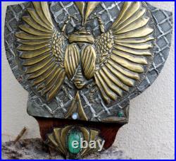 Ancien et superbe porte courrier art nouveau le scarabée (Alfred daguet)