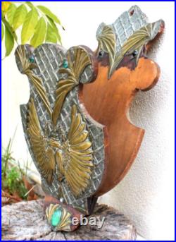Ancien et superbe porte courrier art nouveau le scarabée (Alfred daguet)