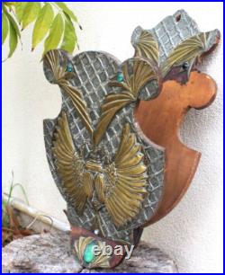 Ancien et superbe porte courrier art nouveau le scarabée (Alfred daguet)