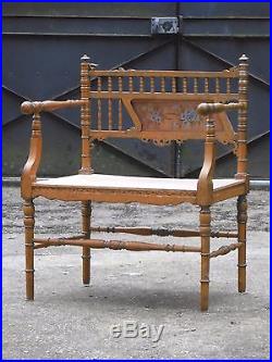 Ancien fauteuil de chambre fin XIXème, art nouveau, à restaurer
