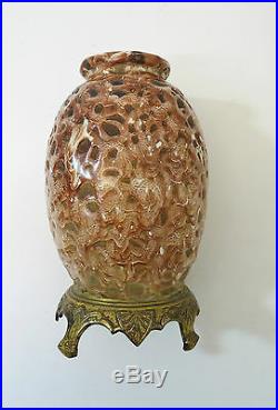 Ancien grand vase grès émaillé ROULLET RENOLEAU ANGOULEME