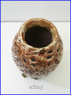 Ancien grand vase grès émaillé ROULLET RENOLEAU ANGOULEME