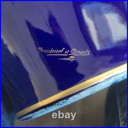 Ancien grand vase signé Gustave Hash Hache porcelaine ART NOUVEAU Tours 1900