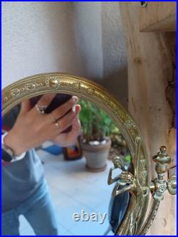 Ancien miroir psyché ovale style art nouveau