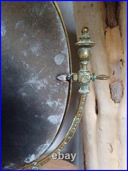 Ancien miroir psyché ovale style art nouveau