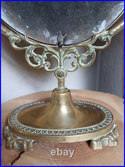 Ancien miroir psyché ovale style art nouveau