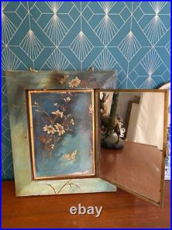 Ancien miroir triptyque, art nouveau, décors Japonisant, XIXème 1876, en bois Ancien miroir triptyque, art nouveau, décors Japonisant, XIXème 1876, en bois