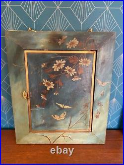 Ancien miroir triptyque, art nouveau, décors Japonisant, XIXème 1876, en bois Ancien miroir triptyque, art nouveau, décors Japonisant, XIXème 1876, en bois