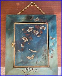 Ancien miroir triptyque, art nouveau, décors Japonisant, XIXème 1876, en bois Ancien miroir triptyque, art nouveau, décors Japonisant, XIXème 1876, en bois