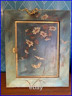 Ancien miroir triptyque, art nouveau, décors Japonisant, XIXème 1876, en bois Ancien miroir triptyque, art nouveau, décors Japonisant, XIXème 1876, en bois