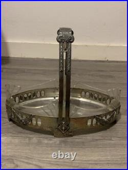 Ancien panier centre de table au belier Art Nouveau 1900