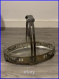 Ancien panier centre de table au belier Art Nouveau 1900