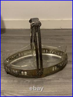 Ancien panier centre de table au belier Art Nouveau 1900