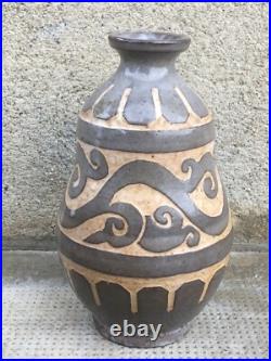 Ancien pied de lampe terre cuite savoie art nouveau deco