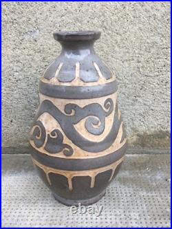 Ancien pied de lampe terre cuite savoie art nouveau deco