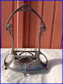 Ancien porte condiments huile/vinaigre art nouveau 1900 JUVENTA PRIMA METAL