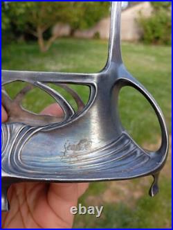 Ancien porte condiments huile/vinaigre art nouveau 1900 JUVENTA PRIMA METAL