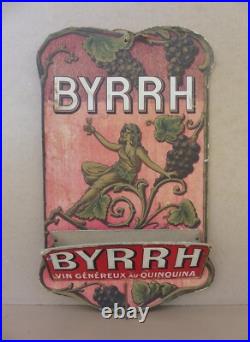 Ancien porte courrier BYRRH carton Bacchus art nouveau quinquina raisin pub Ancien porte courrier BYRRH carton Bacchus art nouveau quinquina raisin pub