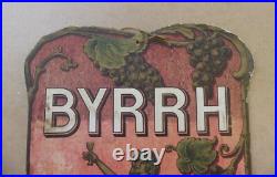 Ancien porte courrier BYRRH carton Bacchus art nouveau quinquina raisin pub Ancien porte courrier BYRRH carton Bacchus art nouveau quinquina raisin pub