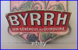 Ancien porte courrier BYRRH carton Bacchus art nouveau quinquina raisin pub Ancien porte courrier BYRRH carton Bacchus art nouveau quinquina raisin pub