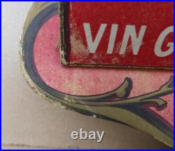 Ancien porte courrier BYRRH carton Bacchus art nouveau quinquina raisin pub Ancien porte courrier BYRRH carton Bacchus art nouveau quinquina raisin pub