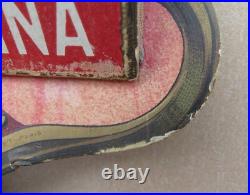 Ancien porte courrier BYRRH carton Bacchus art nouveau quinquina raisin pub