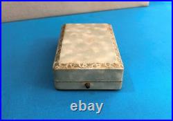 Ancien sceau ART NOUVEAU métal argenté avec écrin Cachet de cire Tampon Bureau