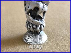 Ancien sceau / cachet de cire ART NOUVEAU bronze argenté signé KAUFFER à NANCY