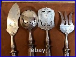 Ancien service à hors d'oeuvre Art Nouveau argent poinçon minerve orfèvre Ancien service à hors d'oeuvre Art Nouveau argent poinçon minerve orfèvre