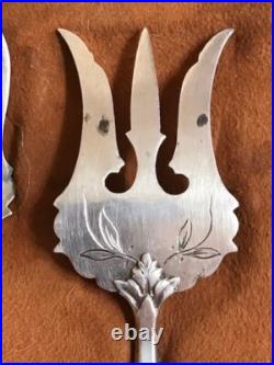 Ancien service à hors d'oeuvre Art Nouveau argent poinçon minerve orfèvre Ancien service à hors d'oeuvre Art Nouveau argent poinçon minerve orfèvre