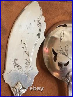 Ancien service à hors d'oeuvre Art Nouveau argent poinçon minerve orfèvre Ancien service à hors d'oeuvre Art Nouveau argent poinçon minerve orfèvre