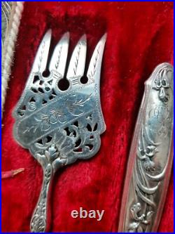 Ancien service à mignardises en argent massif Art Nouveau 1900 j crossard